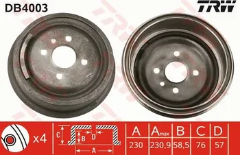 Brzdový buben TRW DB4003