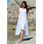 Glara Dámské propínací lněné šaty 548746