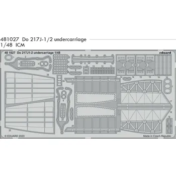 Plastikový model Eduard 1/48 Do 217J-1/2 undercarriage (ICM)
