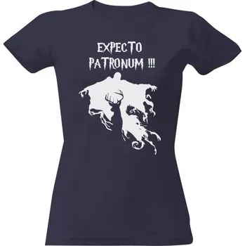 Dámské tričko Tričko s potiskem Expecto patronum - bílé dámské