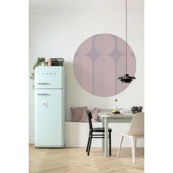 Fototapeta Kulatá samolepicí fototapeta Pastelová retro fúze D1-003 / kruhová vliesová foto tapeta Bauhaus Fusion (ø 125 cm) kulaté fototapety Komar Dots