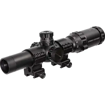 Puškohled STRIKE SYSTEMS® STRIKE LPVO puškohled 1-4x24 mm s montáží (25 mm) - Černá