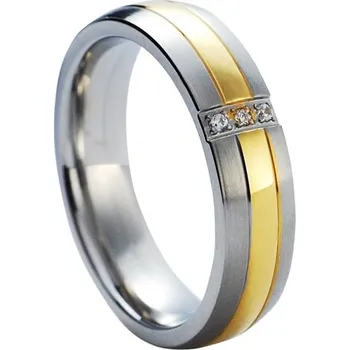 Prsten NUBIS® NSS1015 Dámský snubní prsten se zirkony - velikost 49 - NSS1015-Zr-49