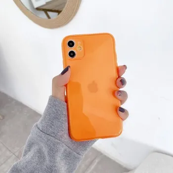 Pouzdro na mobilní telefon Neonový kryt z měkkého plastu pro iPhone 11 - oranžový