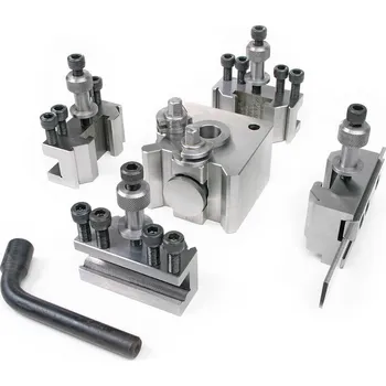 Soustruh Rychloupínač nástrojů Dixon, model M, pro soustruhy, pro výšku obrábění 125 - 150 mm, kompletní sada - 4 držáky (TrueTech)