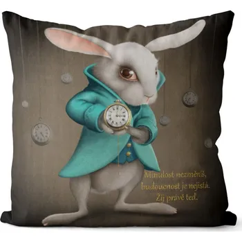 Dekorativní polštářek Polštář Žij právě teď (Velikost: 40 x 40 cm)