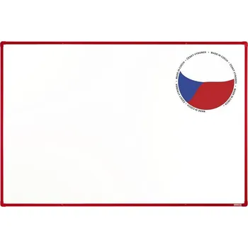 Bílá emailová tabule boardOK 180x120 - červená