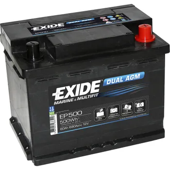 Autobaterie Exide Dual AGM EP500 12V 60Ah 500A 