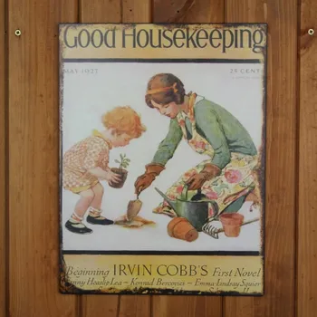 Plechová cedule Plechová cedule Housekeeping 33x25cm