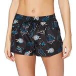 Dámské plážové šortky KW0KW01060-0GM černá - Calvin Klein černá s potiskem M