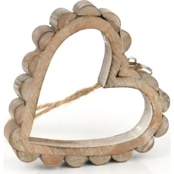 Vánoční ozdoba Vánoční ozdoba dřevěné srdce 10x10cm