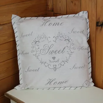 Povlak na dekorativní polštářek Povlak na polštář Sweet Home bílý 40x40cm