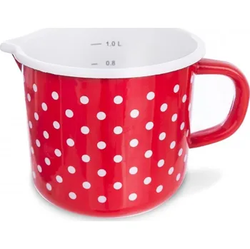 Hrnek s měrkou červený 1,2l