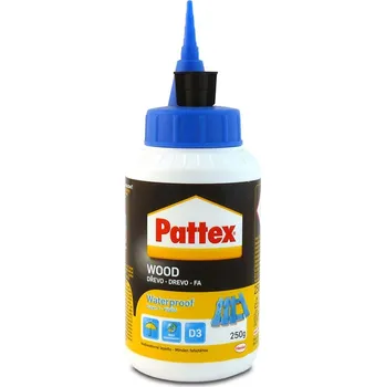Lepící sada Pattex WOOD Waterproof Super 3 250g (Vodovzdorné disperzní lepidlo k lepení dřeva a příbuzných materiálů)