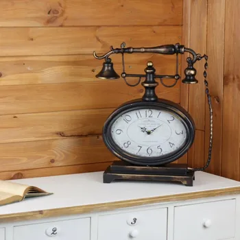 Hodiny Stolní hodiny retro telefon 37x18x42cm