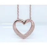Mýl Stříbrný náhrdelník srdce 306986