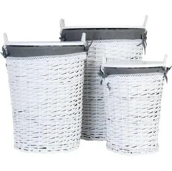 Koš na prádlo Koš na špinavé prádlo CELÁ SADA 3 KUSŮ s víkem - vyřazeno