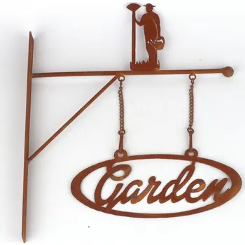 Plechová cedule Plechová závěsná cedule Garden 39x32cm