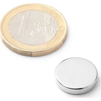 Dekorativní magnet Neodymový magnet kotouč Ø&nbsp;14&nbsp;mm, v.&nbsp;3&nbsp;mm, síla 3&nbsp;kg
