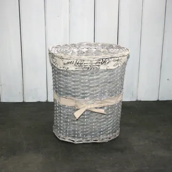 Koš na prádlo Koš na prádlo šedé proutí 37x32x22cm