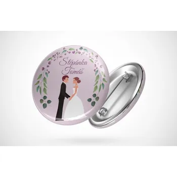 Svatební dekorace Svatební placka arónie - průměr 25 mm