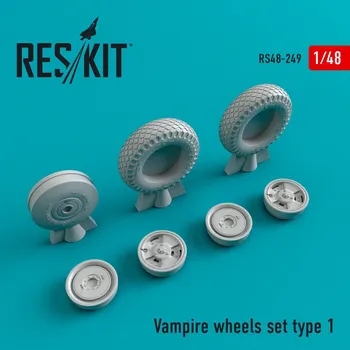 Plastikový model Reskit 1/48 Vampire type 1 wheels ((TRUMP/HOBBYCR.)