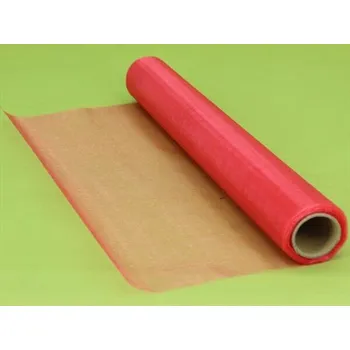 Svatební dekorace Organza šerpa korálová nelemovaná 36cm/9m