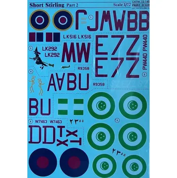 Plastikový model Print Scale 1/72 Short Stirling Part 2 (wet decals)