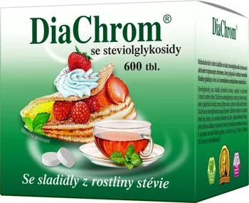 Sladidlo DiaChrom se steviolglykosidy 600 tbl.