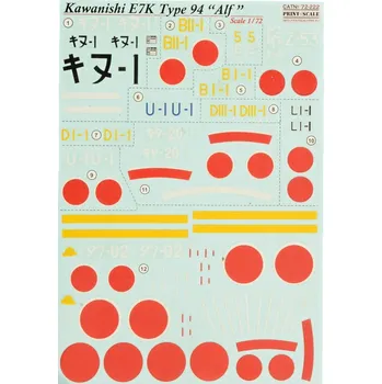 Plastikový model Print Scale 1/72 Kawanishi E7K Type 94 'Alf' (wet decals)