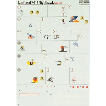 Plastikový model Print Scale 1/72 Lockheed F-117 Nighthawk (wet decals)