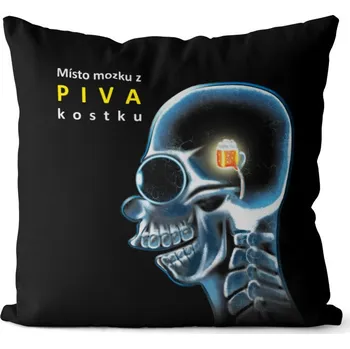 Dekorativní polštářek Polštář Místo mozku (Velikost: 40 x 40 cm)