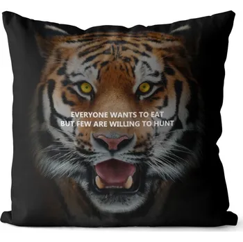 Dekorativní polštářek Polštář Wants to eat (Velikost: 40 x 40 cm)