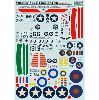 Plastikový model Print Scale 1/72 Vought SB2U Vindicator (wet decals)