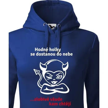Dámská mikina Dámská mikina hodné, zlobivé holky, Barva Modrá, Velikost XL, Canvas Dámská mikina Bezvatriko.cz 1