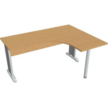 Kancelářský vozík HOBIS kancelářský stůl pracovní tvarový, ergo levý - CE 60 L, buk + doprava zdarma