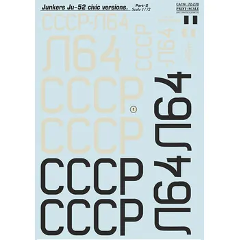 Plastikový model Print Scale 1/72 Junkers Ju-52 Civic - Part 2 (wet decals)