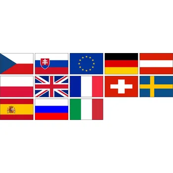 Vlajka Komplet vlajek pro HOTELY - malý - 60 x 90 cm - tunel, karabina