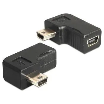USB hub Delock adaptér mini USB-B 5-pin samec/samice 90° pravoúhlý