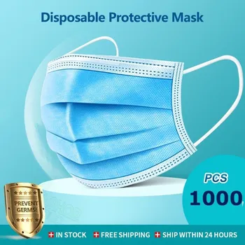 rouška Ochranná rouška třívrstvá, 1000ks pro lékařské účely (Certifikovaná rouška vyrobená v ČR z lehké a měkké antialergické třívrstvé netkané textilie. Medical device I class.)