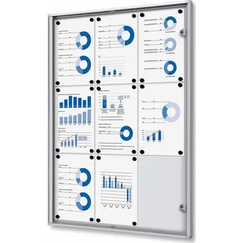 Jansen Display Interiérová vitrína Economy 9xA4 - plechová záda Množství: Od 10 ks