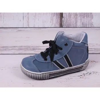 Chlapecké polobotky Celoroční kožené boty obuv Pegres Elite kotníkové 1401 modré velikost: 25