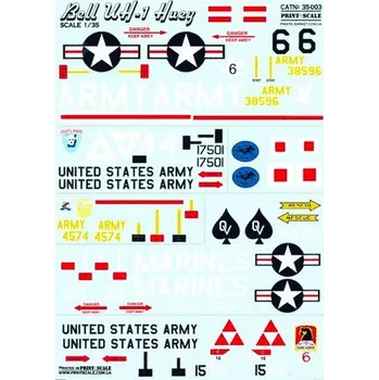 Plastikový model Print Scale 1/35 Bell UH-1 Huey (wet decals)