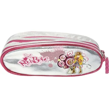 Cool Rock Babe dvoupatrový prázdný Silver Penál Cool Rock Babe dvoupatrový prázdný Silver