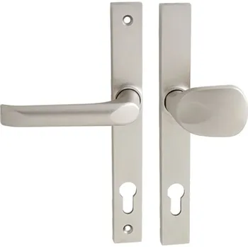Dveřní kování zúžené zpevněné kování hliník WA - FELIX H1 Provedení: madlo/kl. s PZ otvorem pro vložku, Povrch: NP - nikl perla, Rozteč: 90 8584138171648