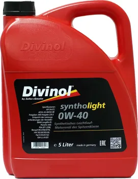 Motorový olej Divinol Syntholight 0W-40 5 l