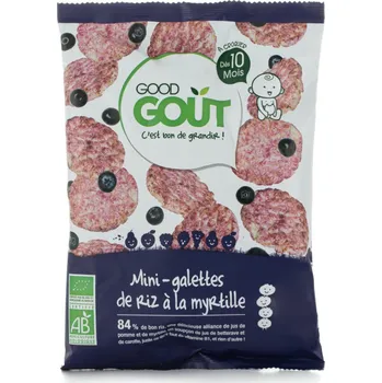 Good Gout Mini rýžové koláčky s borůvkami 40g BIO