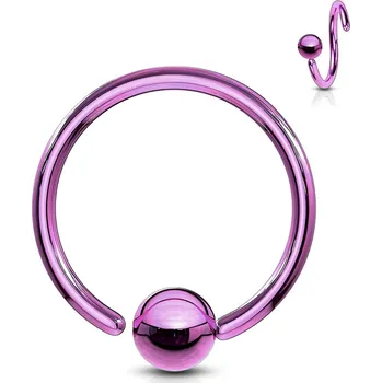 Šperk Šperky4U Piercing - kruh fialový - K1002A-12083