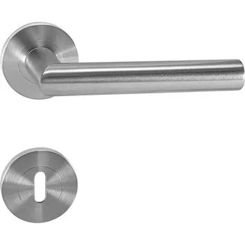 Dveřní kování klika GK - LUCIA PROFESIONAL - R Provedení: klika/klika na rozetách, Povrch: BN - broušená nerez 8584138415834