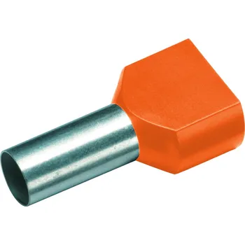Kabelové oko Cimco 182418 Izolovaná dvojitá dutinka Cu 2 x 4/12 mm, oranžová (100 ks)